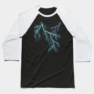 Ice Blue Lightning Bolts Baseball T-Shirt